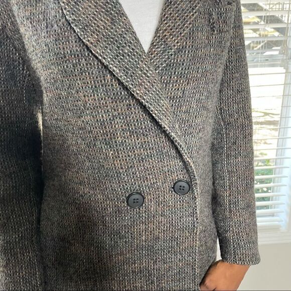 Cassidy Vintage Double Breasted Fur Collar Wool Coat - Picture 5 of 16